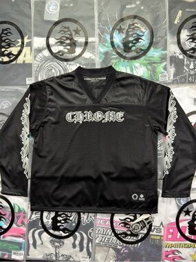 Chrome Hearts Stadium Mesh Long-Sleeve Jersey ‘Black’